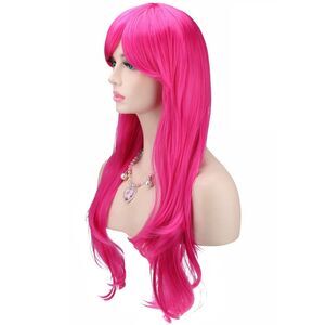 abigailandbleu 28 inch Fashion Wigs Long Wavy Curly Hair Cosplay Wig (Rose)